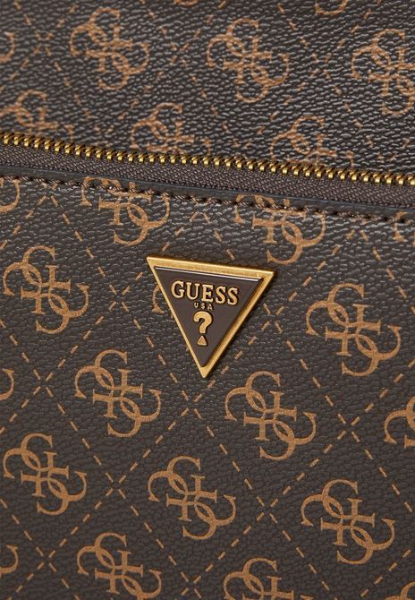 GUESS Milano Double Crossbody Crossbody Bag Brown / Ochre / Burgundy HMMILOP5222 &mdash; фото 6 из 6