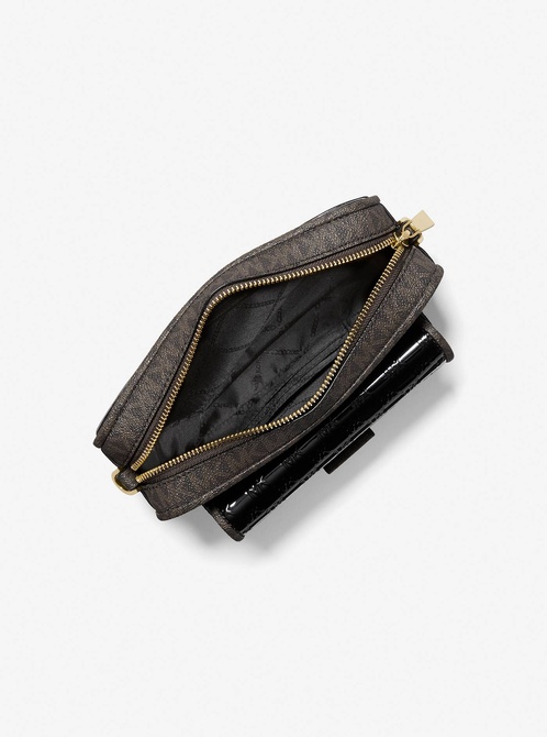 Bradshaw Medium Logo Embossed Patent Leather Camera Bag BLACK MICHAEL KORS — Фото, Картинка BAG❤BAG Купить оригинал Украина, Киев, Житомир, Львов, Одесса ❤bag-bag.com.ua