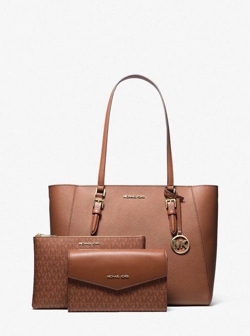 MICHAEL KORS Charlotte Large Saffiano Leather 3-in-1 Tote Bag LUGGAGE 35R3GCFT3T &mdash; фото 4 з 6