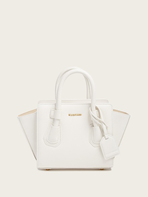 Merava Leather Mini Satchel Bag WHITE GUESS — Фото, Картинка BAG❤BAG Купить оригинал Украина, Киев, Житомир, Львов, Одесса ❤bag-bag.com.ua