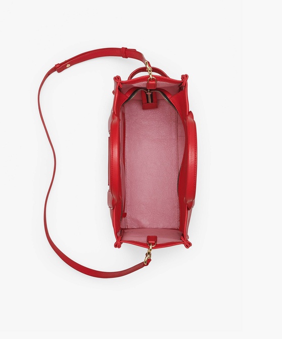 The Leather Medium Tote Bag TRUE RED MARC JACOBS — Фото, Картинка BAG❤BAG Купить оригинал Украина, Киев, Житомир, Львов, Одесса ❤bag-bag.com.ua