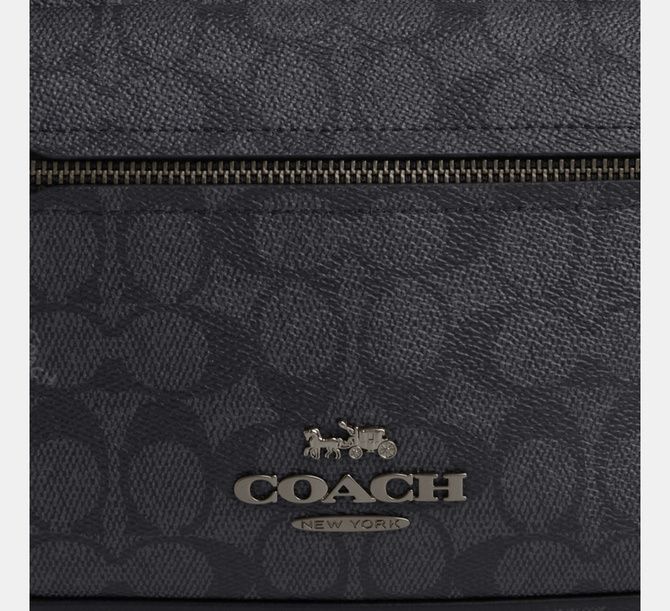 COACH Elias Crossbody In Signature Canvas Gunmetal / Charcoal / Black CZ401 &mdash; фото 6 з 6