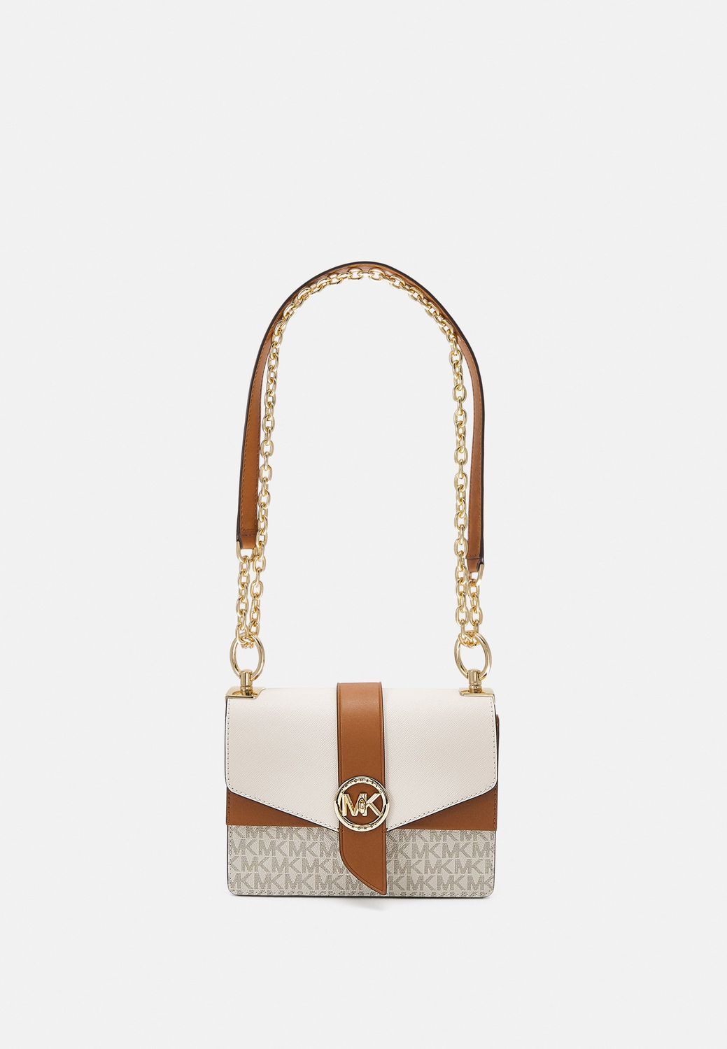 Michael Kors Greenwich Crossbody Bag Vanilla/Acorn Small