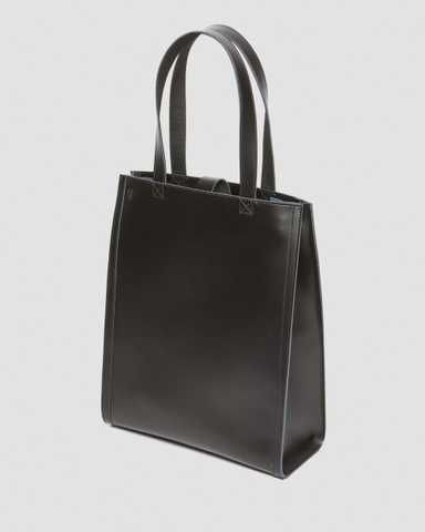 ᐉ Dr. Martens LOVE MY DOCS Leather Tote Bag BLACK SMOOTH+KIEV