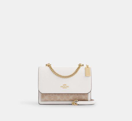 COACH Klare Crossbody Bag In Signature Canvas Gold / Sand / Chalk CV978 &mdash; фото 1 из 7