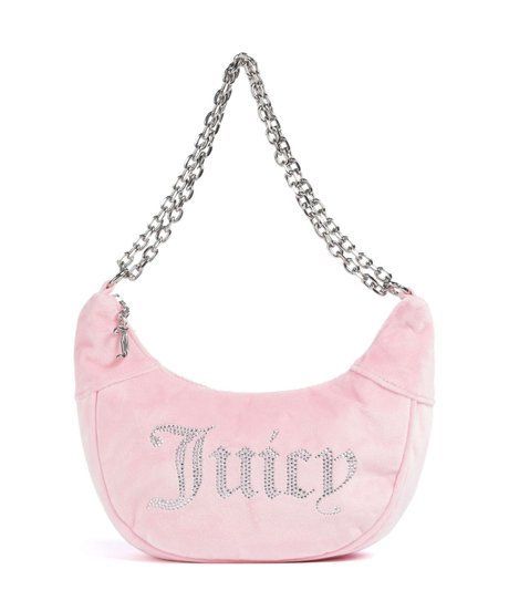Juicy Couture Kimberly S Shoulder Bag Velvet Fabric Juicy Pink BEJQL8764WPO-JP2 &mdash; фото 1 из 7
