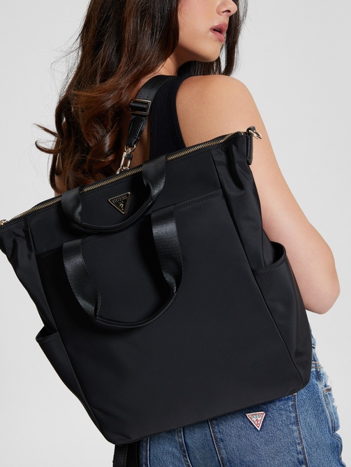 Eco Gemma Convertible Tote Backpack BLACK GUESS — Фото, Картинка BAG❤BAG Купить оригинал Украина, Киев, Житомир, Львов, Одесса ❤bag-bag.com.ua