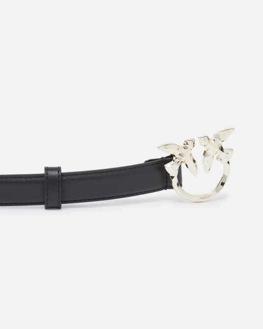 Pinko PINKO Galleria slim 2-cm leather belt with birds buckle BLACK-LIGHT GOLD 100143A0QOZ99L &mdash; фото 5 из 5