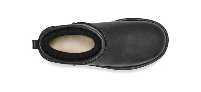 Classic Ultra Mini Platform Boot Black Leather UGG — Фото, Картинка BAG❤BAG Купить оригинал Украина, Киев, Житомир, Львов, Одесса ❤bag-bag.com.ua