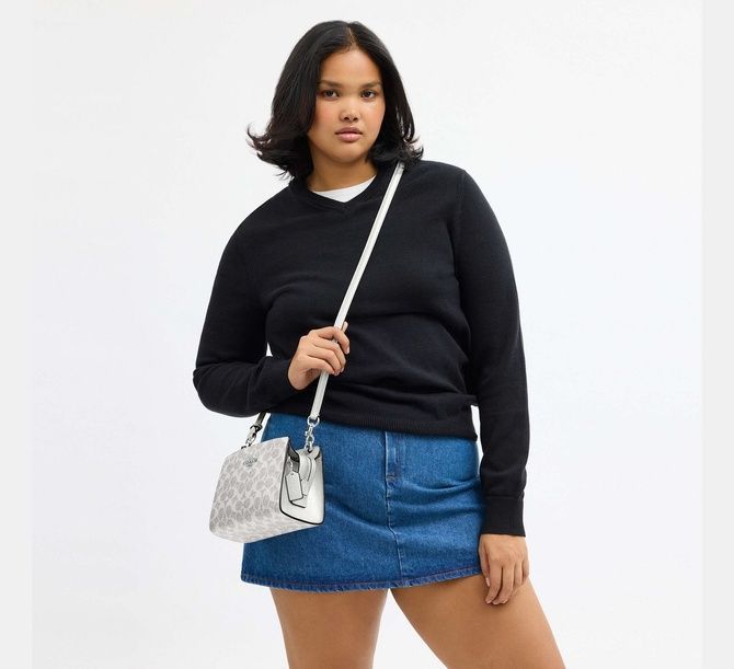 COACH Gia Crossbody Bag In Signature Canvas SILVER CCK70 &mdash; фото 3 з 8