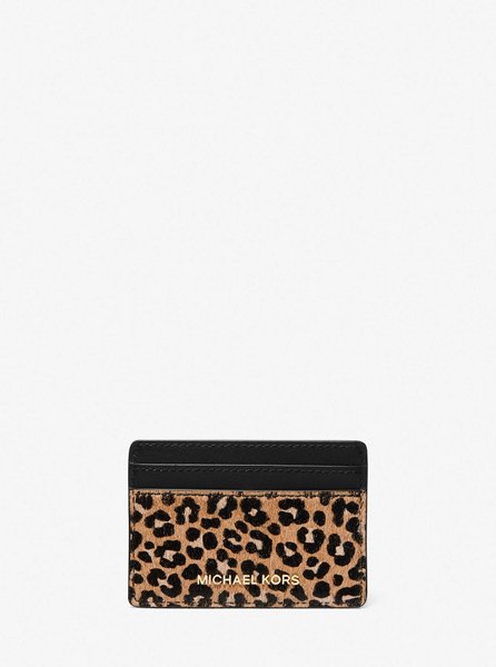 Jet Set Small Leopard Print Calf Hair Card Case BLACK COMBO MICHAEL KORS — Фото, Картинка BAG❤BAG Купить оригинал Украина, Киев, Житомир, Львов, Одесса ❤bag-bag.com.ua