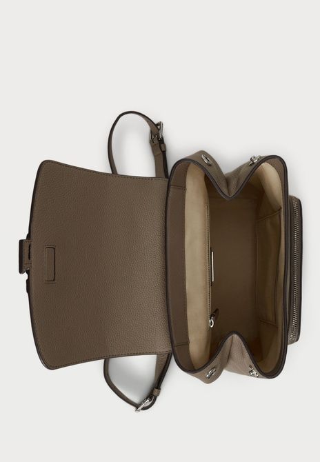 RALPH LAUREN Pebbled Leather Medium Cameryn Backpack Backpack Taupe Brown Taupe Brown 431969355-003 &mdash; фото 3 з 5