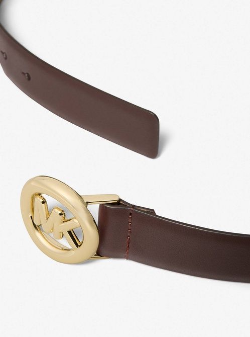 MICHAEL KORS Logo Leather Belt CHOCOLATE MKWB551057 &mdash; фото 2 з 2