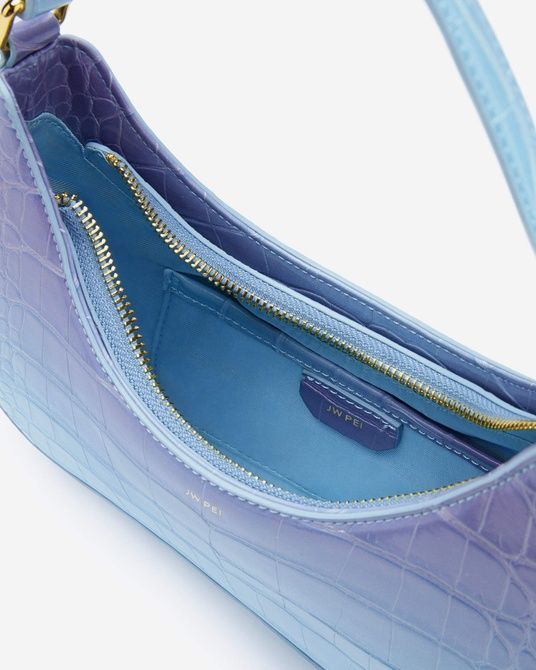 JW PEI Ruby Shoulder Bag Blue & Purple Gradient Croc BG102108JWP &mdash; фото 4 из 6