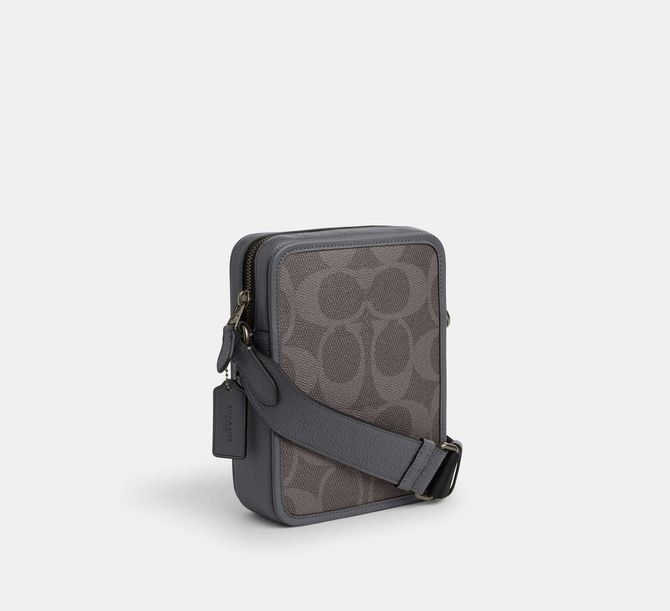 COACH Sullivan Crossbody Bag In Maxi Signature Canvas With Patches Gunmetal / Grey Multi CCF20 &mdash; фото 3 з 5