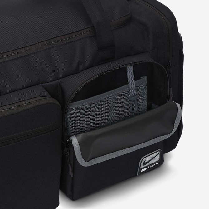 Nike Utility Power 2.0 Duffel Bag (Medium, 51L) Black / Black / White FN4208-010 &mdash; фото 8 из 12