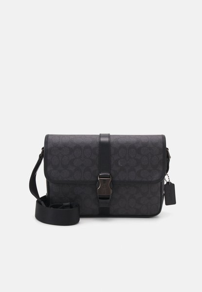 LEAGUE MESSENGER Bag IN SIGNATURE - Crossbody Bag Charcoal signature COACH — Фото, Картинка BAG❤BAG Купить оригинал Украина, Киев, Житомир, Львов, Одесса ❤bag-bag.com.ua