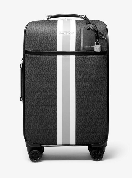 Bedford Travel Extra-Large Logo Stripe Suitcase BLACK MICHAEL KORS — Фото, Картинка BAG❤BAG Купить оригинал Украина, Киев, Житомир, Львов, Одесса ❤bag-bag.com.ua