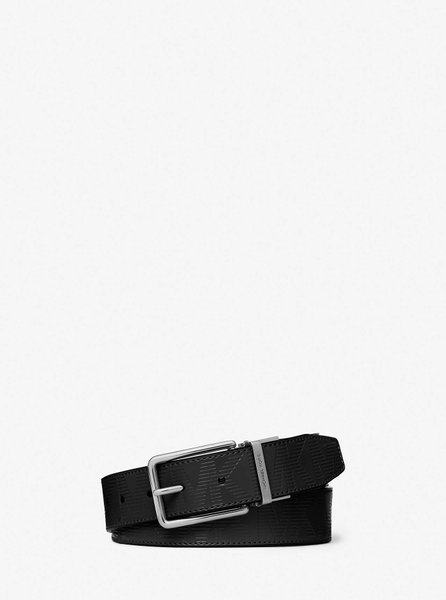 Reversible Leather and Logo Embossed Belt BLACK Michael Kors Mens — Фото, Картинка BAG❤BAG Купить оригинал Украина, Киев, Житомир, Львов, Одесса ❤bag-bag.com.ua