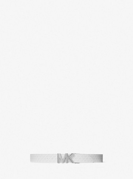 Reversible Logo and Leather Waist Belt OPTIC WHITE MICHAEL KORS — Фото, Картинка BAG❤BAG Купить оригинал Украина, Киев, Житомир, Львов, Одесса ❤bag-bag.com.ua