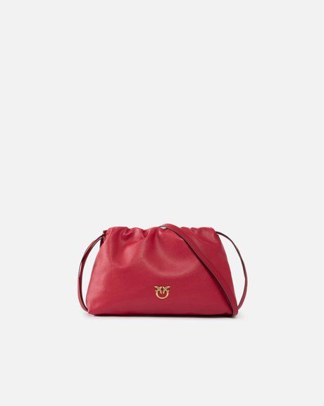 Pinko Small lather shoulder bag with drawstring RED 105907A0QO-OA4Q &mdash; фото 1 из 6