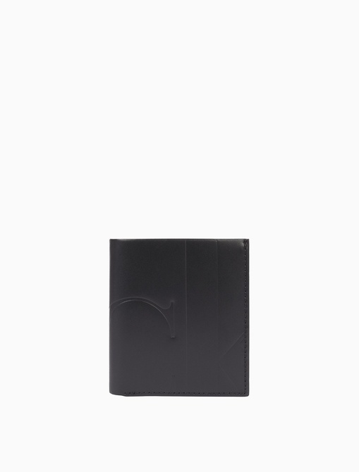 Embossed Monogram Logo Trifold Wallet BLACK Calvin Klein — Фото, Картинка BAG❤BAG Купить оригинал Украина, Киев, Житомир, Львов, Одесса ❤bag-bag.com.ua