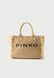 Pinko Beach Tote Bag Paglia / Nero 106673A39Y-HZ3Q &mdash; фото 1 з 4