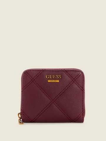 burgundy guess wallet