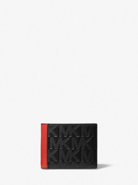 Cooper Logo Embossed Leather Billfold Wallet BLACK MICHAEL KORS — Фото, Картинка BAG❤BAG Купить оригинал Украина, Киев, Житомир, Львов, Одесса ❤bag-bag.com.ua