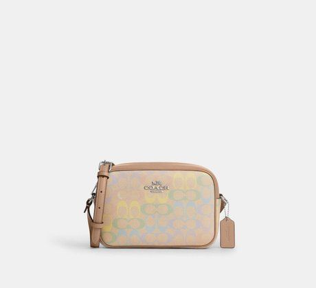 COACH Jamie Camera Bag In Rainbow Signature Canvas SILVER CDD63 &mdash; фото 1 из 6