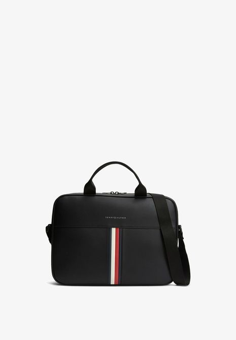 TOMMY HILFIGER Tommy Hilfiger Signature Tape Crossbody Laptop Bag Laptop Bag BLACK AM0AM14517BDS001 &mdash; фото 2 з 5