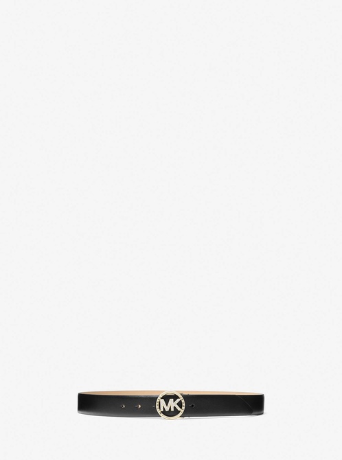 Leather Pavé Logo Belt BLACK MICHAEL KORS — Фото, Картинка BAG❤BAG Придбати оригінал Україна, Київ, Житомир, Львів, Одеса ❤bag-bag.com.ua