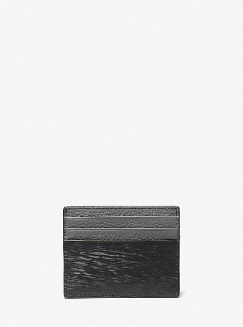 Hudson Two-Tone Leather Card Case BLACK MICHAEL KORS — Фото, Картинка BAG❤BAG Купить оригинал Украина, Киев, Житомир, Львов, Одесса ❤bag-bag.com.ua