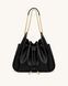 JW PEI Rowan Ruched Drawstring Chain Bucket Bag BLACK BG143383JWP &mdash; фото 1 из 4