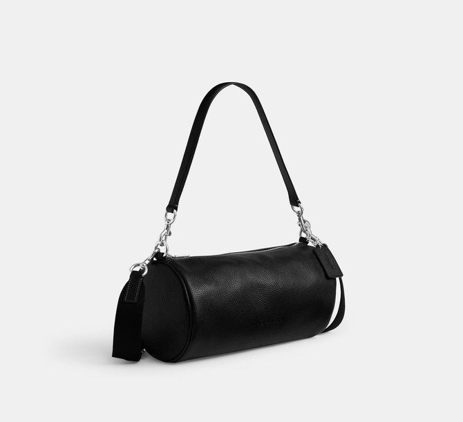 COACH Andre Barrel Bag 30 SILVER / BLACK CET20 &mdash; фото 5 из 6