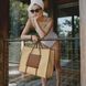 DeMellier The Large Capri Warm Raffia Tan Smooth Ecru Stitching D113-RFSM-X223-1 &mdash; фото 2 з 15