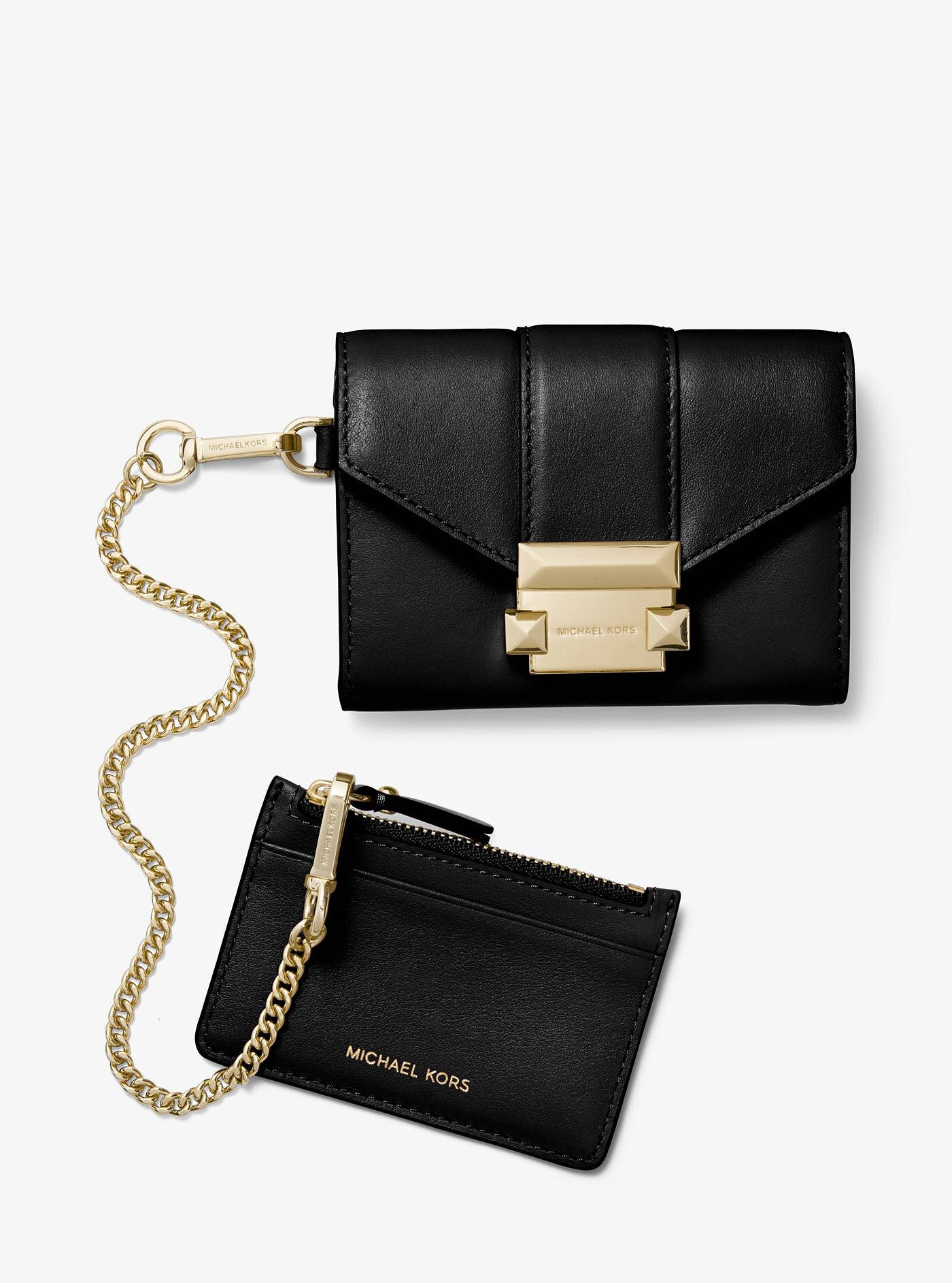 michael kors whitney small leather chain wallet