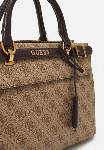 Guess Sestri Mini Satchel, Latte Logo/Brown