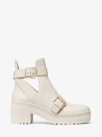 corey logo cutout ankle boot