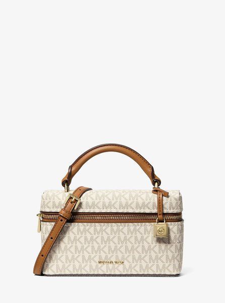 MICHAEL KORS Jana Extra-Small Signature Logo Convertible Crossbody Bag VANILLA / ACORN 32F5GQ1C0B &mdash; фото 1 з 3