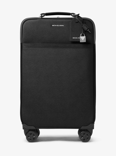 Jet Set Travel Saffiano Leather Suitcase BLACK MICHAEL KORS — Фото, Картинка BAG❤BAG Купить оригинал Украина, Киев, Житомир, Львов, Одесса ❤bag-bag.com.ua
