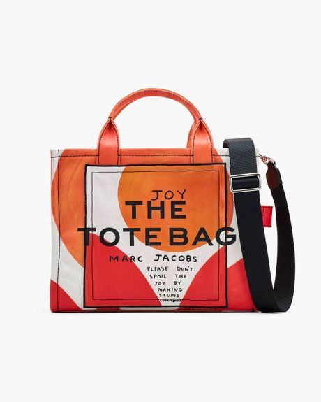 MARC JACOBS David Shrigley X Marc Jacobs Canvas Medium Tote Bag ORANGE MULTI 2F5HTT035H02 &mdash; фото 1 из 9