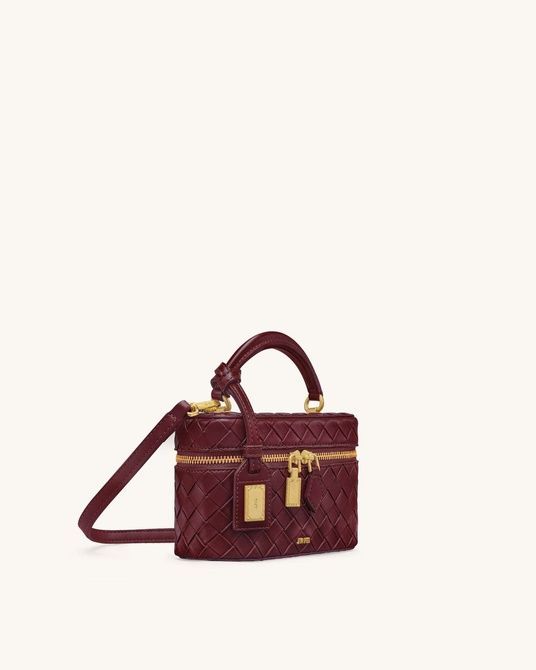 JW PEI Cleo Woven Texture Box Shape Top Handle Bag Claret BG131450JWP &mdash; фото 4 из 6