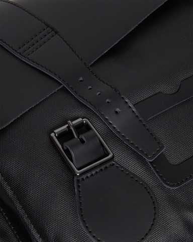 ᐉ Dr. Martens Leather & Canvas Messenger Bag BLACK KIEV+ SMOOTH