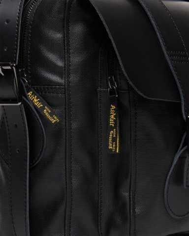 ᐉ Dr. Martens Leather & Canvas Messenger Bag BLACK KIEV+ SMOOTH