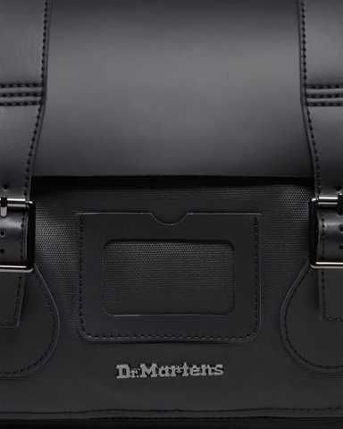 ᐉ Dr. Martens Leather & Canvas Messenger Bag BLACK KIEV+ SMOOTH