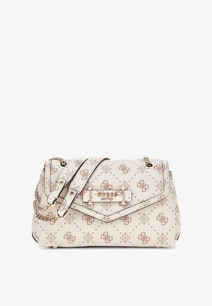 GUESS Silia Logo Peony-Logo Handbag Creme Creme BG129838GUE &mdash; фото 1 из 4