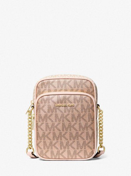 MICHAEL KORS Jet Set Medium Metallic Signature Logo Crossbody Bag RS GLD MULTI 35F2GTVC2M &mdash; фото 1 из 3