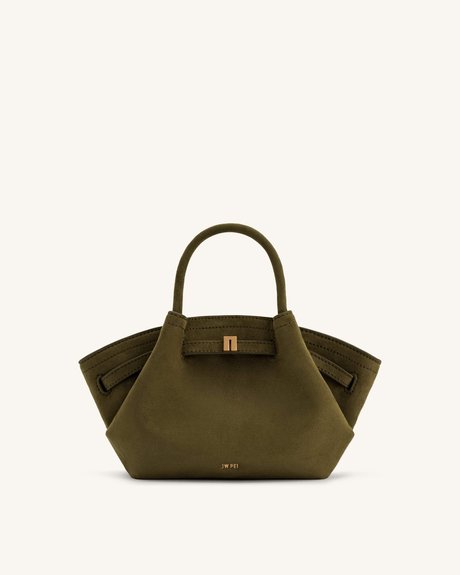 Hana Mini Faux Suede Tote Bag DARK OLIVE JW PEI — Фото, Картинка BAG❤BAG Купить оригинал Украина, Киев, Житомир, Львов, Одесса ❤bag-bag.com.ua