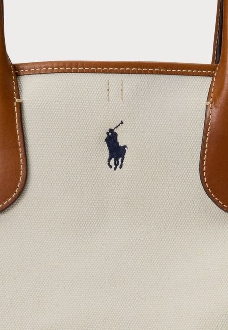 RALPH LAUREN Tote Medium Tote Bag Natural / Navy 428962165-001 &mdash; фото 6 з 6